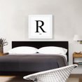 thumbnail image 2 of ARTCANVAS Modern Black and White Gray Serif Alphabet Letter R Canvas Art Print - Size: 26" x 26" (1.50" Deep), 2 of 9