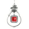 Music Is Love Classic Snowman Holiday Ornament