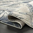 thumbnail image 6 of Abani Sedona Collection 5' x 8' Cream Blue Tropical Leaves Area Rug, 6 of 6