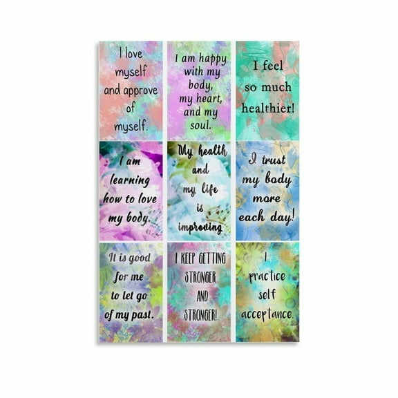 Positive Affirmations for Kids Poster Classroom Poster (3) Canvas Painting Posters And Prints Wall Art for Living Room Bedroom Decor