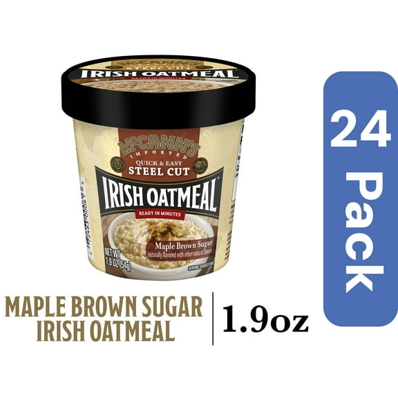 McCann's Instant Oatmeal Cup Maple Sugar 1.9 oz (Pack Of 24)