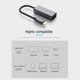 thumbnail image 4 of Kuymtek Adaptador tipo C a RJ45 Tarjeta de red USB C de 5 Gbps Gigabit Ethernet (gris) Kuymtek Componentes de la computadora, 4 of 9