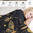 thumbnail image 3 of Orinice Gothic Moth &amp; Moon Throw Blanket, Soft,Lightweight Enchanting Nocturnal Insect Mystical Blankets - Gifts for Kids Girls,for Couch Office Travel,Home Living Room Decor 50x60in, 3 of 6