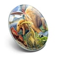 thumbnail image 2 of Dinosaurs Jurassic Collage T-Rex Stegasaurus Metal 1.1" Tie Tack Hat Lapel Pin Pinback, 2 of 5