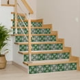 thumbnail image 6 of Mi Alma Vintage Flower Green Gray Tile Stickers - Removable Vinyl 4x4, 24 pcs, 6 of 14