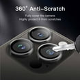 thumbnail image 5 of JETech Camera Lens Protector for iPhone 14 Pro 6.1-Inch and iPhone 14 Pro Max 6.7-Inch, 9H Tempered Glass Metal Individual Ring Cover, HD Clear, 3-Pack (Space Black), 5 of 7