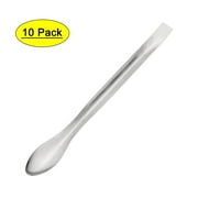 Uxcell 140mm Stainless Steel Micro Scoop Reagent Sample Spoon 10 Pack