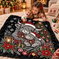 Black Background Cow DIY Coloring Blanket Kids Hand Drawing Color In ...