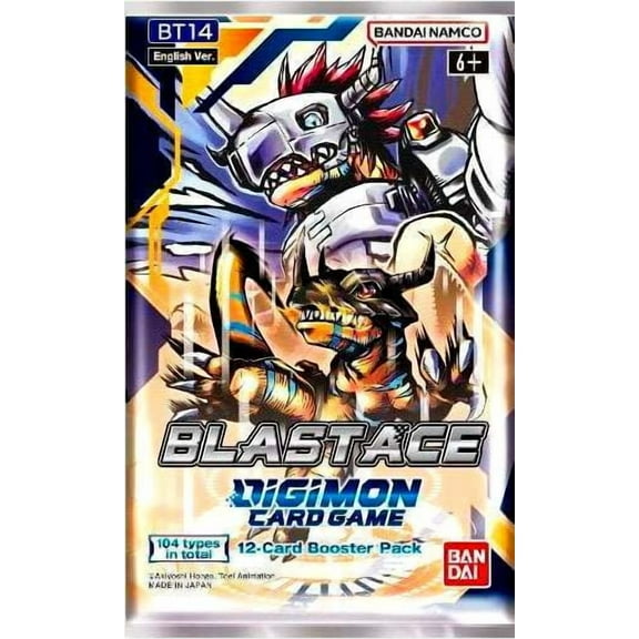 Digimon English Trading Card Game - Blast Ace BT14 - BOOSTER PACK (12 Cards)