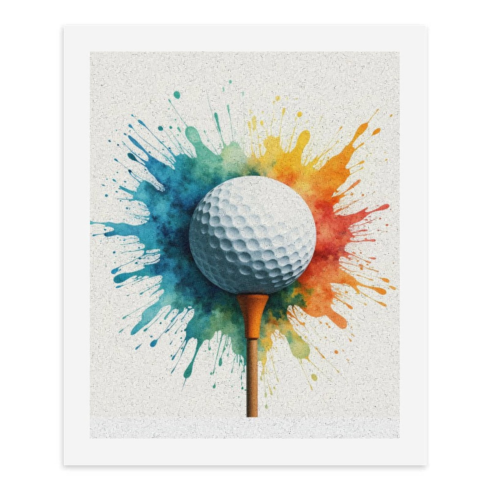 Paint by Numbers Kit for Adults, Golf Ball Colorful Paint Splash Paint by Numbers, Easy Paint by Numbers Kit for Adults Beginner, DIY Adult Paint by Number Kits on Canvas, Home Decor