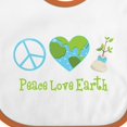 thumbnail image 4 of Inktastic Peace Love Earth Girls Baby Bib, 4 of 4
