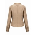 thumbnail image 5 of Women Faux Leather Jackets Motorcycle PU Moto Biker Outwear Coat Color M, 5 of 8