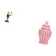 thumbnail image 5 of Figura de escritorio de rana camarero, tarro de jengibre de cerámica, tapa de tarro de almacenamiento de , adorno de resina, escultura de ani, 5 of 8