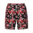 thumbnail image 4 of Lsque Mens Swim Trunks Rose Flowers Pattern - Bathing Suit Compression Liner - Beach Swim Shorts Swimwear - (S-3XL) - Stretch Quick Dry -XX-Large, 4 of 9