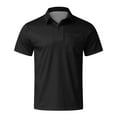 thumbnail image 4 of Hfolob Men Summer Solid Color Pocket Lapel Polo Shirts Fashion Simple Comfortable Breathable Polo Shirts T-Shirt Polo Shirts Short Sleeve Male Regular Fit Breathable Blouses, 4 of 4