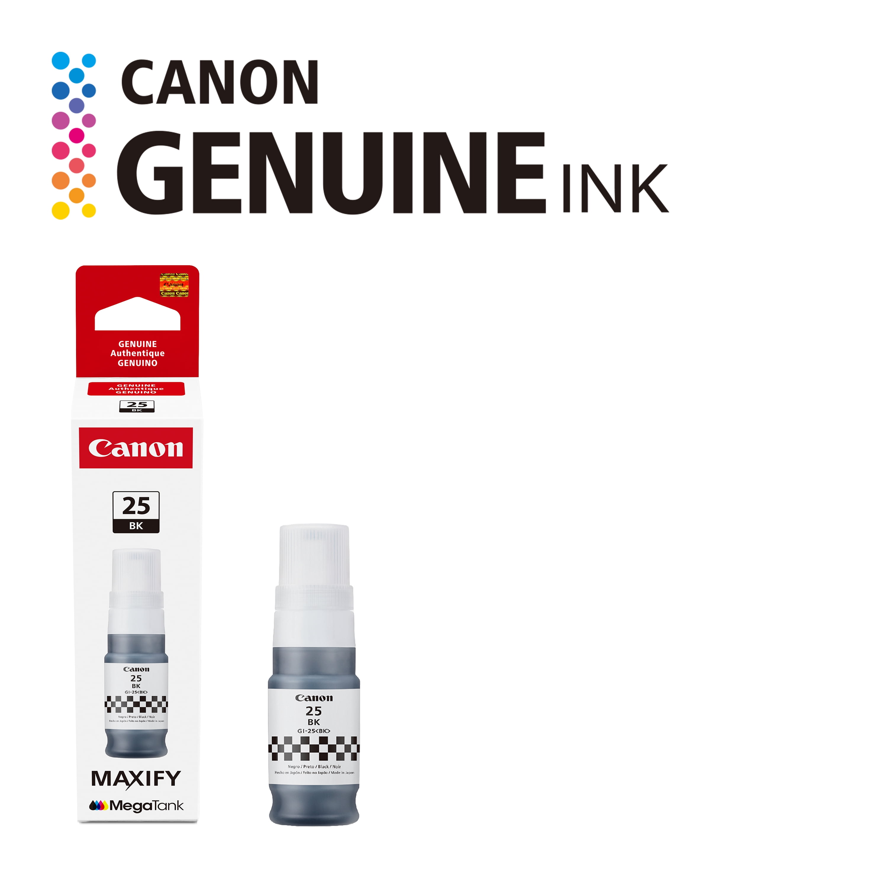 Canon Genuine Ink Bottle GI-25, Black - Walmart.com