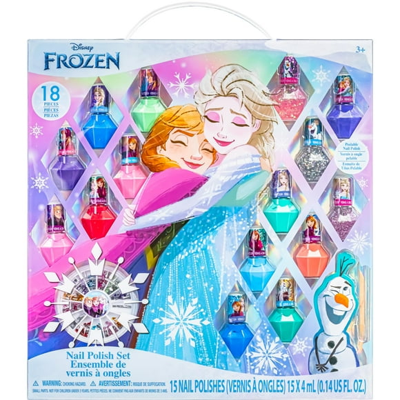 Set de esmaltes de uñas Townley Girl Disney Frozen de 18 piezas para niñas mayores de 3 años