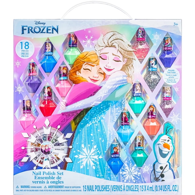 Set de esmaltes de uñas Townley Girl Disney Frozen de 18 piezas para niñas mayores de 3 años