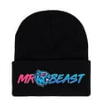 thumbnail image 1 of Mr Beast Lightning Cat Print Cuffed Beanie Hat Adults Kids Unisex Winter Warm Knitted Ski Cap Birthday Gifts, 1 of 1