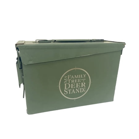 AMMO CAN MAN One (1) Laser Engraved MY FAMILY TREE HAS A DEER STAND IN IT Grade 1 Ammo Can with or w/o Lock Kit - 30 Cal