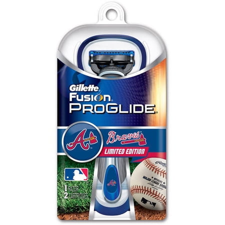 Gillette Fusion Proglide, Manual Razor, Atlanta Braves, 1ea