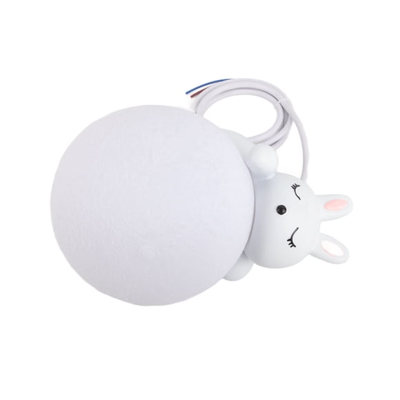 Luz de Techo, Iluminacióa Suave Fácil Instalació de Resina Forma de Conejo Luz de Colgante de Techo 100-240V Para Dormitorio