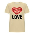 thumbnail image 3 of Aofany Men's 2026 Valentine Day T Shirt Plus Size Romantic Love Heart Print Tops Tunic Fit Fitness Short Sleeve Tshirts Lovely Round Neck Tee Top for Men, 3 of 4