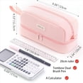 thumbnail image 2 of Estuche Grande para Lápices de Gran Capacidad, Estuche para Bolígrafos con 2 Compartimentos para Niñas, Niños, Adolescentes, Estudiantes, Adultos, Rosa, 2 of 5