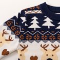 thumbnail image 4 of Tisuna Christmas Crewneck Tops For Girls Toddler Cartoon Print Long Sleeve Pullover Sweater Leisure Breathable Autumn Winter Kids Daily Wear Navy Size 3-4 Years, 4 of 9