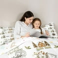 thumbnail image 5 of Castle Fairy 3-Piece Queen Size Comforter Set - Animal Deer Merry Christmas Print, 5 of 8