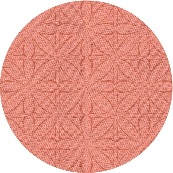 Ahgly Company Indoor Square Patterned Bright Orange Area Rugs, 3' Square