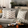 thumbnail image 6 of Halloween White Ghost Orange Pumpkins Decorative Pillow Cases Set of 2 high-quality polyester fabric 3D Embroidered for Sofa Couch Porch Outdoor Festive Home Decor, 6 of 6