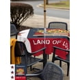 thumbnail image 5 of Outdoor Tablecloths with Umbrella Hole & Zipper, Independence Day 54x54 Inch Square Tablecloths, Red Truck USA Flag Star Sunflowers Waterproof Table Cloth, Patio/Pool/Picnic Table Covers, 5 of 8