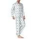 thumbnail image 2 of Balery Cute Shark Pijama para Hombre de Dos Piezas con Manga Larga, Conjunto de Dormir y Descanso Suave con Bolsillos-X-Large, 2 of 7