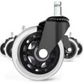 thumbnail image 6 of TXRUME 5 PCS Office Chair Caster Wheels Replacement Rubber Caster Wheels for Hardwood Floors and Carpets, 6 of 6