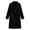 Black, variant on Kilaqueen Women's Knee-Length Notch Collar Coat with Single-Breasted Button Front, Long Sleeve Layering Outerwear for Fall and Winter