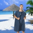 thumbnail image 3 of Poncho de Surf en Polyester Cing Robe à Capuche Rapide en Microfibre Douce Bleu Marine, 3 of 8