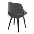 thumbnail image 5 of Carson Carrington  Svellingen Dining Chair with Bent Wood Legs (Set of 2) Charcoal Fabric/Black Wood, 5 of 8