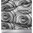 thumbnail image 2 of Soimoi White Rayon Fabric Spiral & Geometric Print Fabric by Yard 56 Inch Wide, 2 of 3