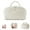 Beige, variant on Large Capacity Petition Makeup Bag For Woman,Wide Open Lay-Flat Water-Resistant Cosmetic Case, Puffy Padded Organizer For Toiletries & Brushes Large Capacity With Compartments