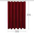 thumbnail image 3 of Textured Slubbed Fabric Bath Shower Curtain, Polyester Shower Curtains for Bathroom, Waterproof Shower Curtain Liner with 12 Hooks,Machine Washable (72 x 72 inch, Wine Red), 3 of 6