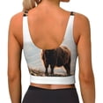 thumbnail image 3 of Kdxio Yak Print Workout Crop Tank Top for Women Racerback Yoga Tank Tops Athletic Sports Shirts Exercise Undershirts, 3 of 9