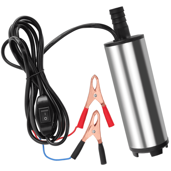 12V 60W Mini Oil Extractor Pump,30L/min Electric Transfer Pump for Water,Diesel,and Oil Changes,Ideal for Cars,RVs,Boats,and Lawn Equipment(Sliver)