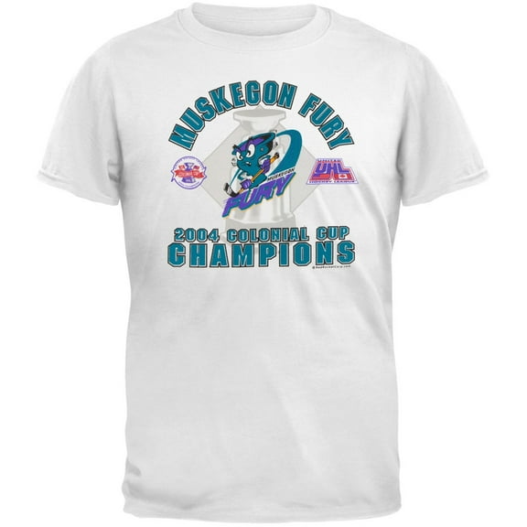 Muskegon Fury - 2004 Championship White Youth T-Shirt - Youth Small