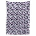 thumbnail image 2 of Flower Tablecloth, Continuous and Funky Floral Pattern with Leaves in Violet Tones, Rectangle Satin Table Cover for Dining Room and Kitchen, 60" X 90", Pastel Purple and Multicolor, by Ambesonne, 2 of 2