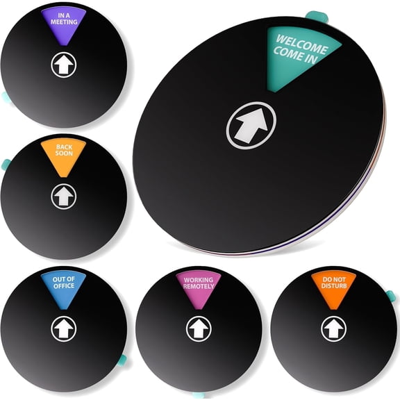 Assured Signs Privacy Sign - 6 Options - Do Not Disturb/ Welcome Come In / Out of Office / In a Meeting / Back Soon / Working Remotely