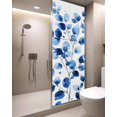 thumbnail image 2 of Window Privacy Film Watercolor Floral Stained Glass Window Film Decorative Sun Block Window Cover Blue Verdant Flower Patterns Window Clings Static Adhesive Sticker for Bathroom 29.5"x78.7", 2 of 7