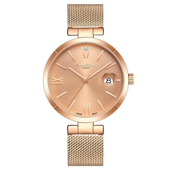 Ladies Pastel Diamond Rose Watch