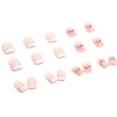thumbnail image 3 of 24 piezas de uñas postizas cuadradas cortas JAMW color blanco lechoso, 3 of 5