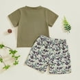 thumbnail image 3 of Kaprioy Toddler Baby Boy Clothes Boys Summer Clothes Retro Camo Hunting Shirts T-Shirt + Camouflage Shorts Set 6 12 18 24 Months 2T 3T, 3 of 6